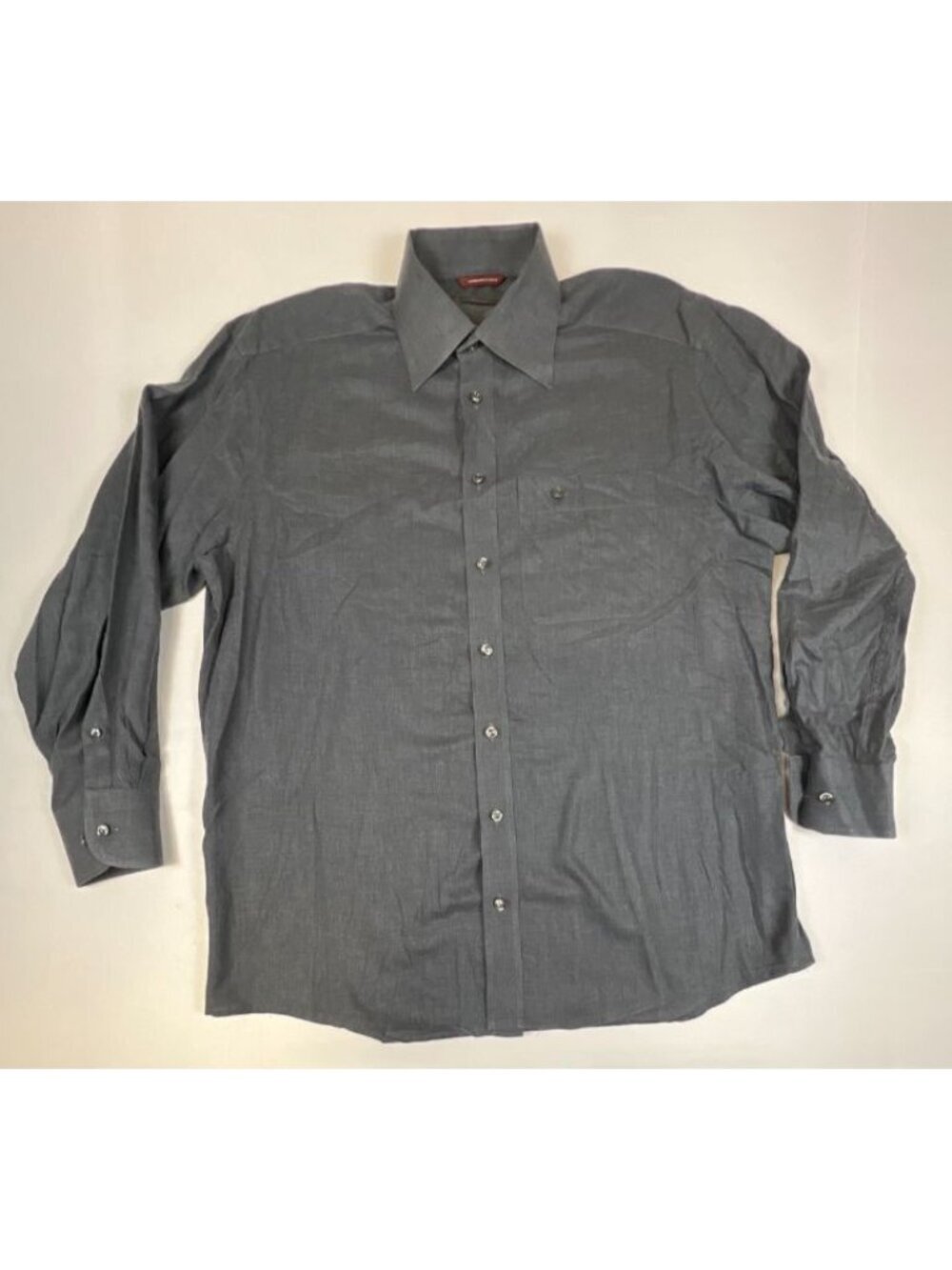 Eton Men 16 41 Dress Shirt Grey Wrinkle Free Cotton Long Sleeve Button Up Luxury